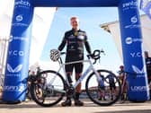Lewis Moody with his bike before his seven-day cycle challenge