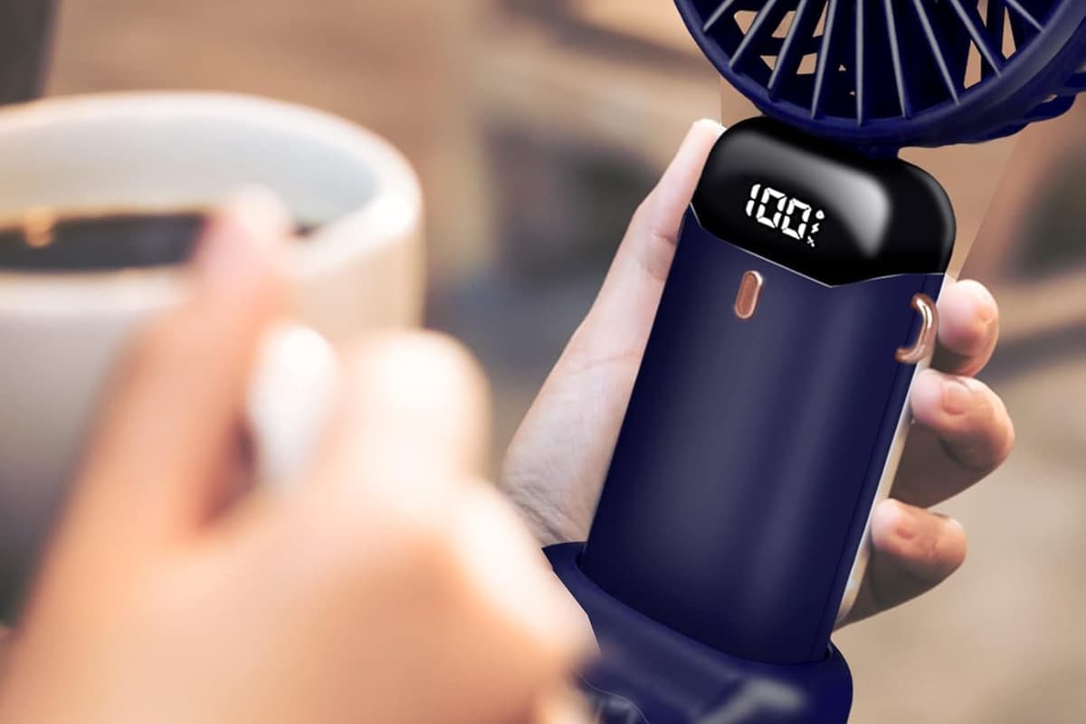 This £13 handheld fan offers up to 15 hours of cooling per charge (aff)