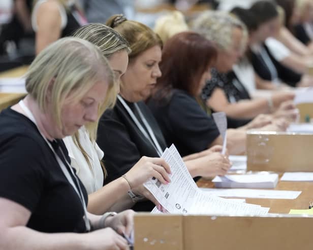 People counting the ballots