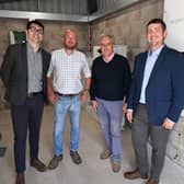 L-R: Sam Binnian from Bodenham Arboretum, Ross Collison - director at ESP Energy, Wyre Forest MP Mark Garnier, Ben Binnian of Bodenham Arboretum