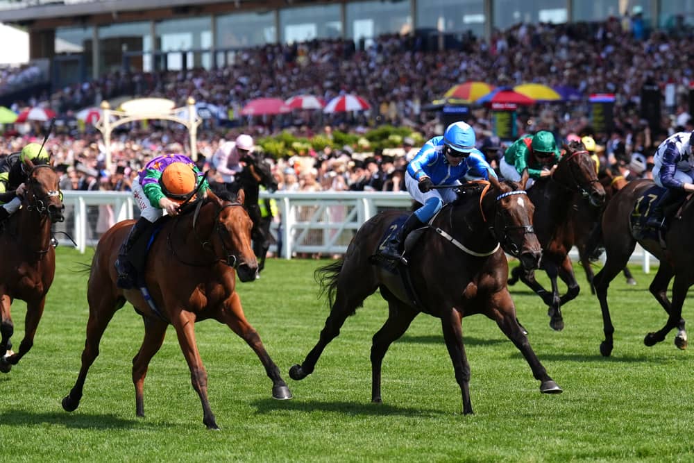 Spicy Marg (left) went down fighting at Ascot