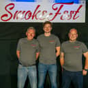 The founders of Smokefest - Andy 'Smokey' Davies, his son Liam Davies, and Alan Dixon