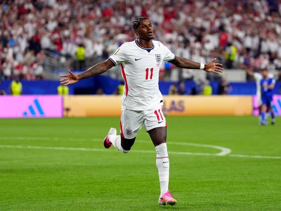 Marcus Rashford celebrates