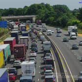 Delays of almost an hour have been reported on the M6 following a crash