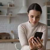 A woman using a mobile phone
