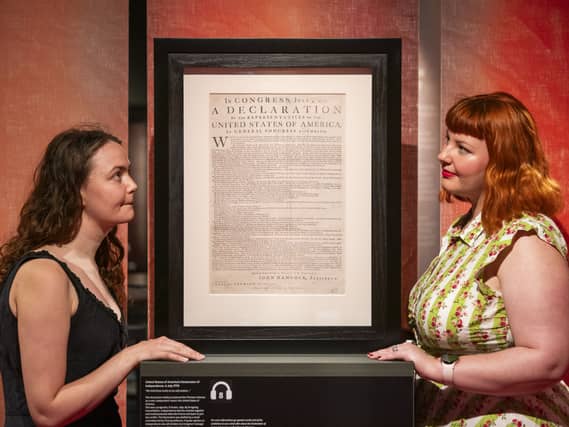 US Declaration of Independence exhibition