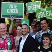 Zack Polanski at a Green party rally