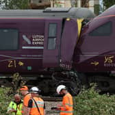 The scene of a train crash near Bedford