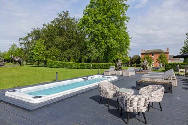 The property has a hot tub