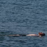 Eamon McCormack O'Connell going for a morning swim in Clontarf, Dublin