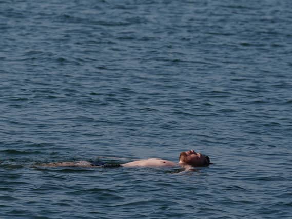 Eamon McCormack O'Connell going for a morning swim in Clontarf, Dublin