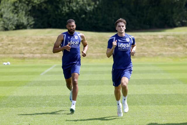 Alex Williams and George Campbell during pre-season. (Photo by Adam Fradgley/West Bromwich Albion FC via Getty Images)