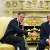 Mark Rutte with Donald Trump in the Oval Office