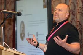 AI consultant and Visit Somerset chief executive John Turner addressing the conference.