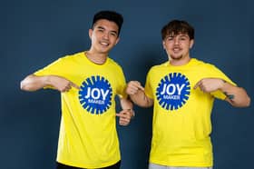 Tour de France joy makers Ethan Liu and Chris Robson 