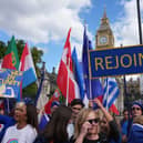 Protesters outside Parliament