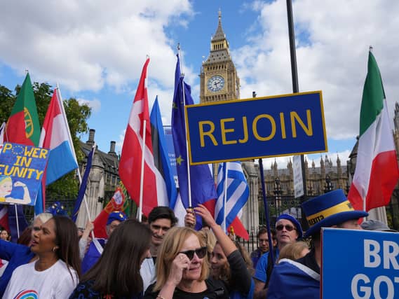 Protesters outside Parliament