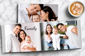 Printerpix hardback photobooks can be personalised with photographs, text, layouts and a custom cover