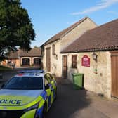 Police at Johnson’s of Old Hurst after a three-year-old boy ended up in a crocodile enclosure at the zoo