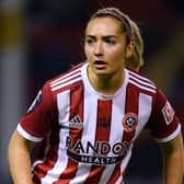 Maddy Cusack, who died aged 27 in September 2023, pictured playing for Sheffield United
