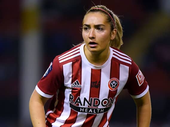 Maddy Cusack, who died aged 27 in September 2023, pictured playing for Sheffield United