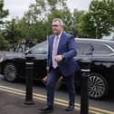 Sir Jeffrey Donaldson arriving at Newry Crown Court last week