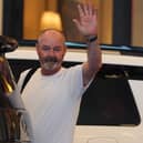Steve Clarke leaving the Scotland team hotel in Charlotte, North Carolina