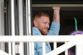 Ben Stokes on the England balcony at Trent Bridge