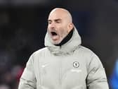 Enzo Maresca before a Chelsea match last December