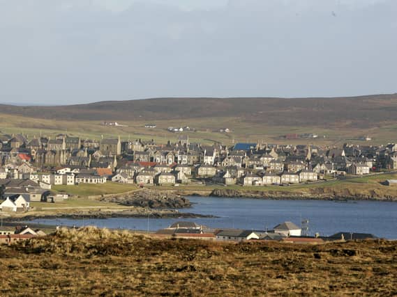 A general view of the town of Lerwick on the Shetland Islands