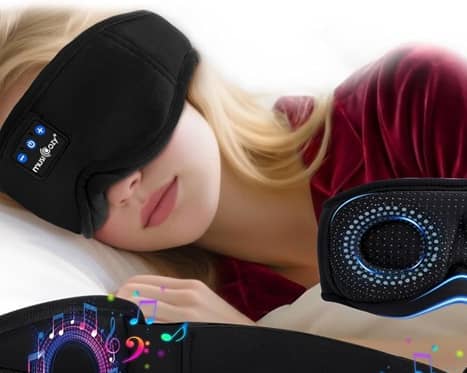 The MUSICOZY sleep mask combines blackout coverage with Bluetooth audio, now reduced to £20.79 in Amazon’s latest deal