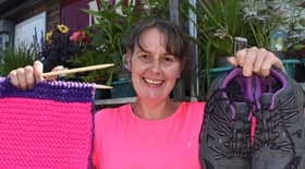 Michelle England will be walking and knitting to raise money for an animal sanctuary