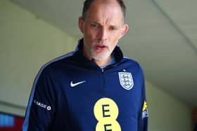 England head coach Thomas Tuchel ahead of a press conference (Bradley Collyer/PA)