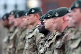 Soldiers in line