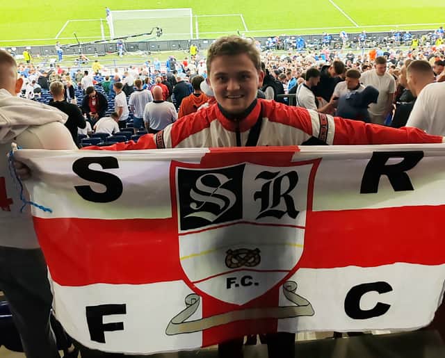 Alex Wickett on tour with England. // An England superfan has taken a gamble and spent £3k to fly out and hopefully see England through to victory at the World Cup. Alex Wickett, 25, joined the England Supporters Travel Club in 2022 and has been building up points going to all the friendlies and qualifiers both at home and away to make tickets more affordable.