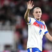 Georgia Stanway waving