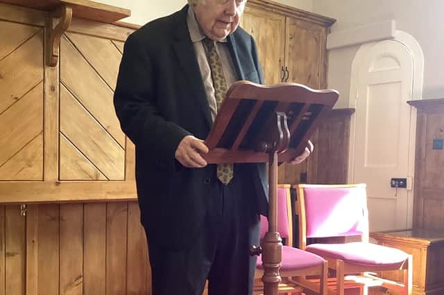 Pastor Reverend Robert Phillips led the worship and conducted the re-opening of the chapel