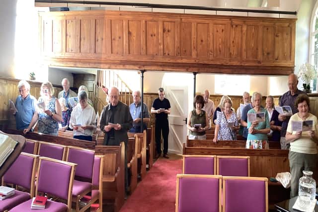 The congregation at the re-opening service