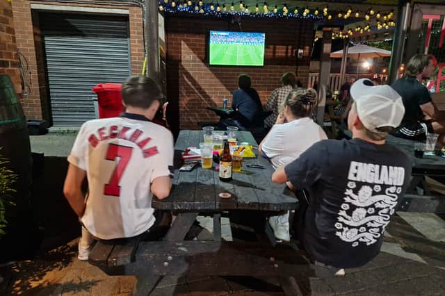 Fans outside are going through the same emotions and tension as those inside