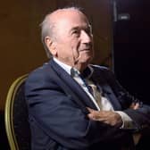 Former FIFA president Sepp Blatter pictured during an interview at the 2018 World Cup in Russia