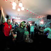 Fans watching England v Mexico