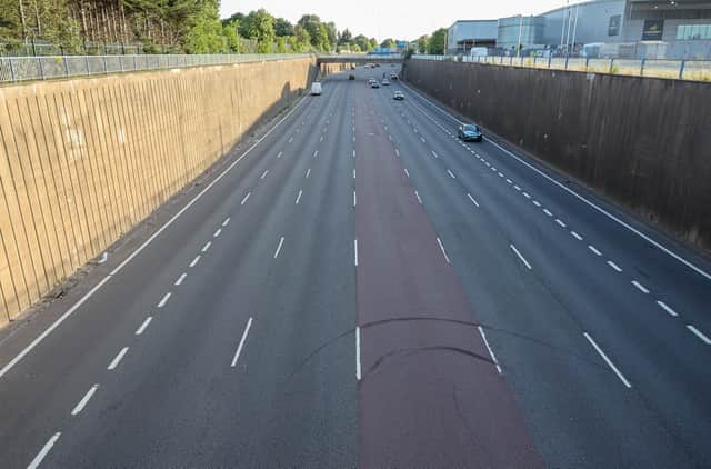 A quiet Aston Expressway in Birmingham this morning following England's overnight game against Mexico.