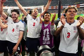 England players celebrate