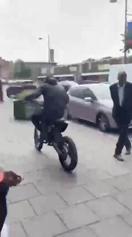 After striking the officer, the man fled on an electric bike