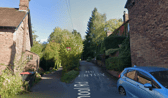 The path is pictured to the left in School Lane at Cherry Tree Hill, Coalbrookdale