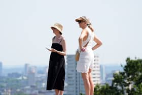 People in hats in the sun