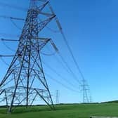 Power lines and pylons in Carmarthenshire 