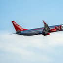 A Jet2 plane in the sky