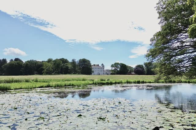 The mansion is set in parkland