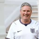 Prime Minister Sir Keir Starmer pictured in an England kit